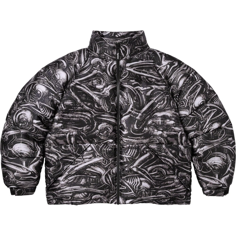 Details on H.R. Giger Jacquard Down Puffer Jacket  from fall winter
                                                    2023 (Price is $498)