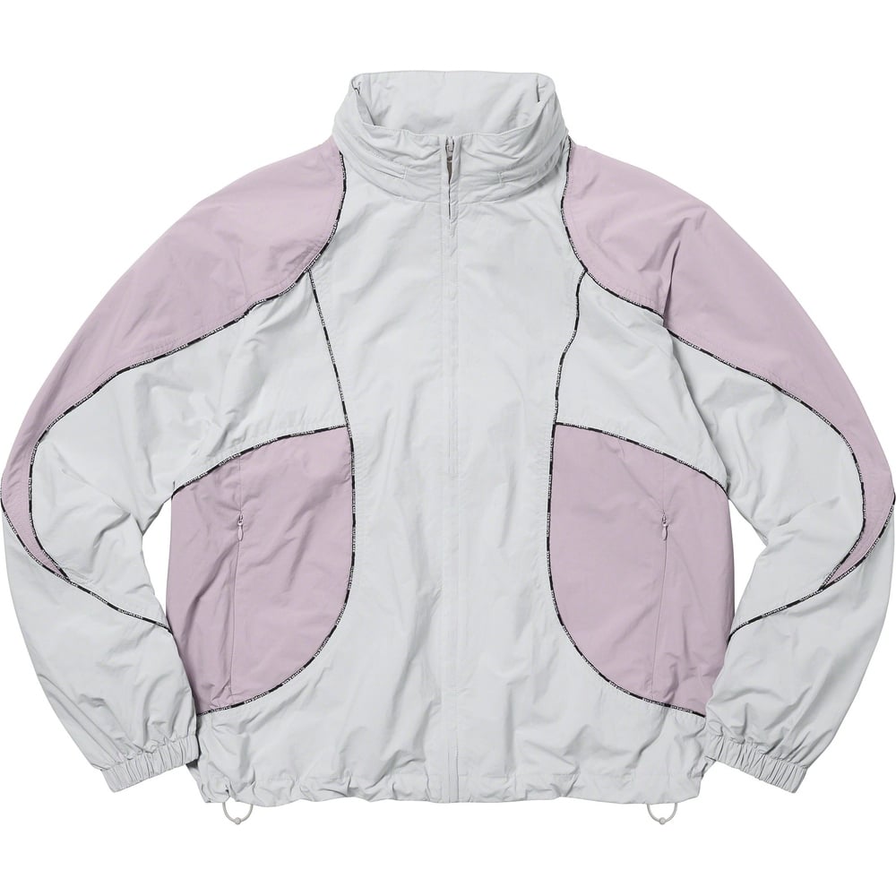 Details on Logo Piping Hooded Track Jacket  from fall winter
                                                    2023 (Price is $178)