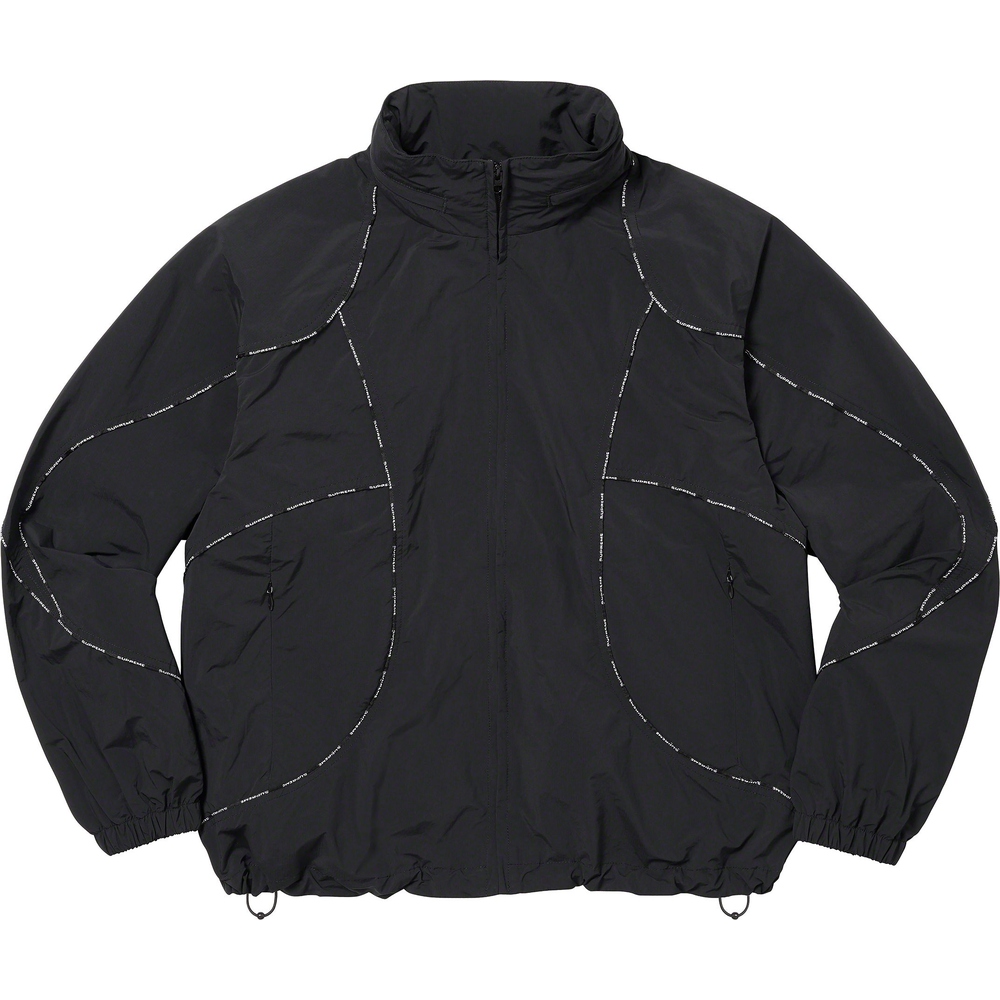 Details on Logo Piping Hooded Track Jacket  from fall winter
                                                    2023 (Price is $178)