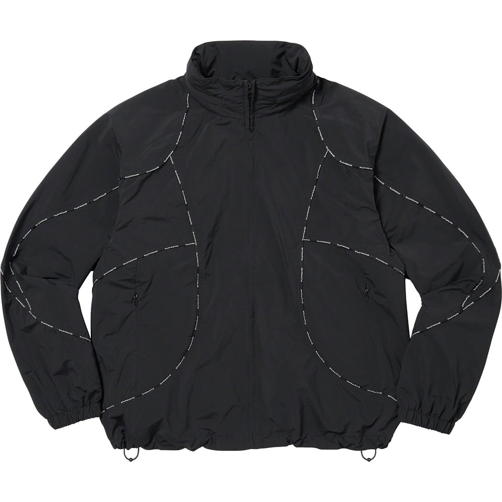 Details on Logo Piping Hooded Track Jacket  from fall winter
                                                    2023 (Price is $178)