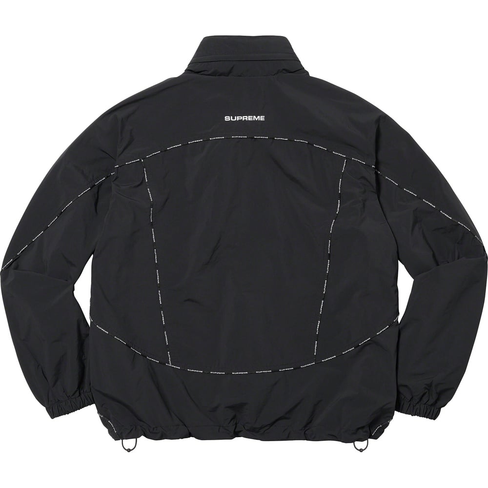 Details on Logo Piping Hooded Track Jacket  from fall winter
                                                    2023 (Price is $178)