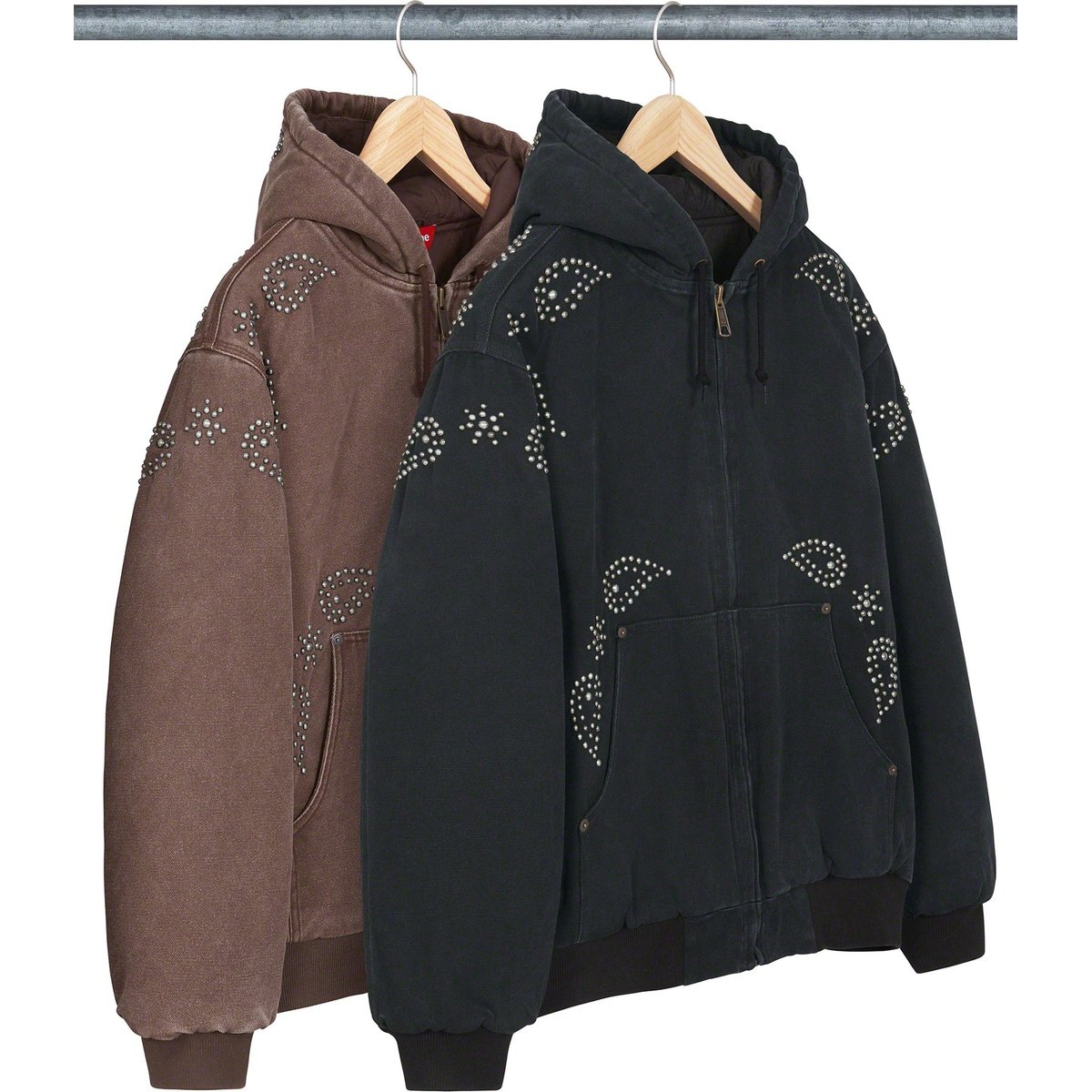 Supreme Paisley Studded Work Jacket released during fall winter 23 season