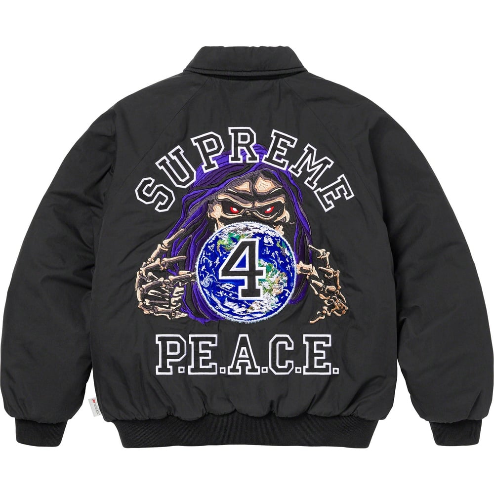 Details on Peace Embroidered Work Jacket  from fall winter
                                                    2023 (Price is $328)