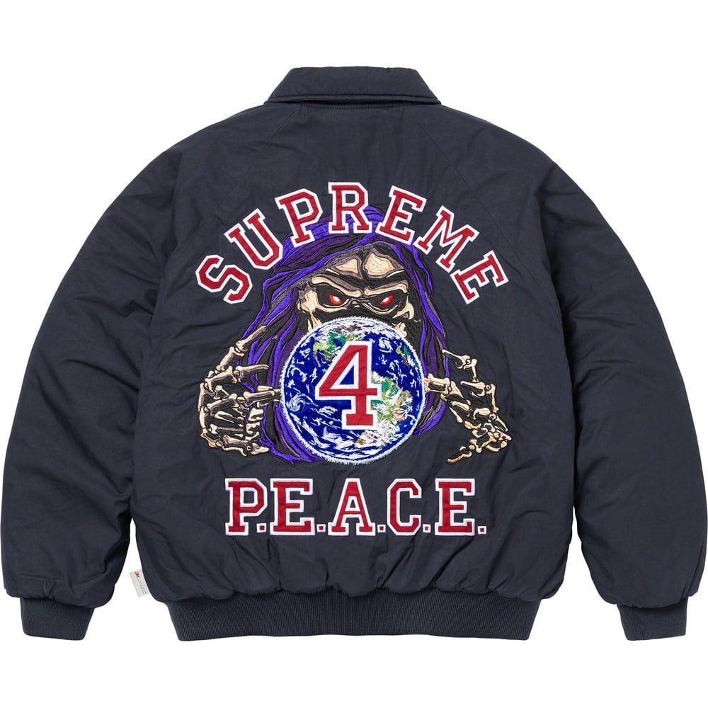 Details on Peace Embroidered Work Jacket  from fall winter
                                                    2023 (Price is $328)