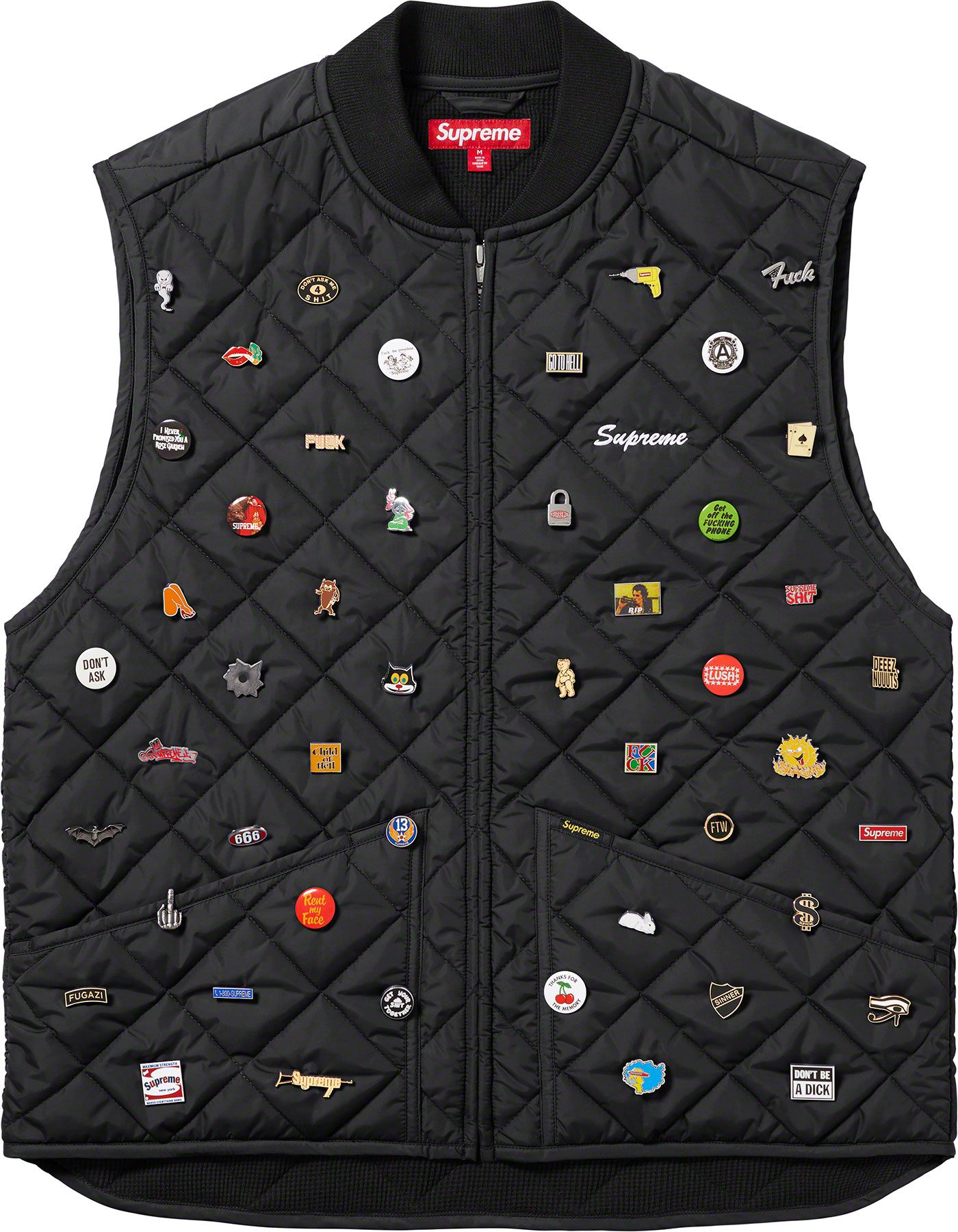 Supreme Pins Quilted Work Vest-silversky-lifesciences.com