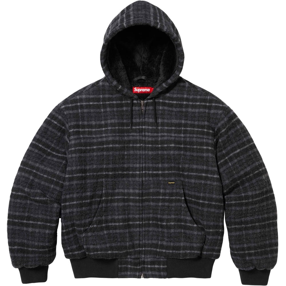 Supreme Plaid Wool Hooded Work Jacket (FW23) - $238