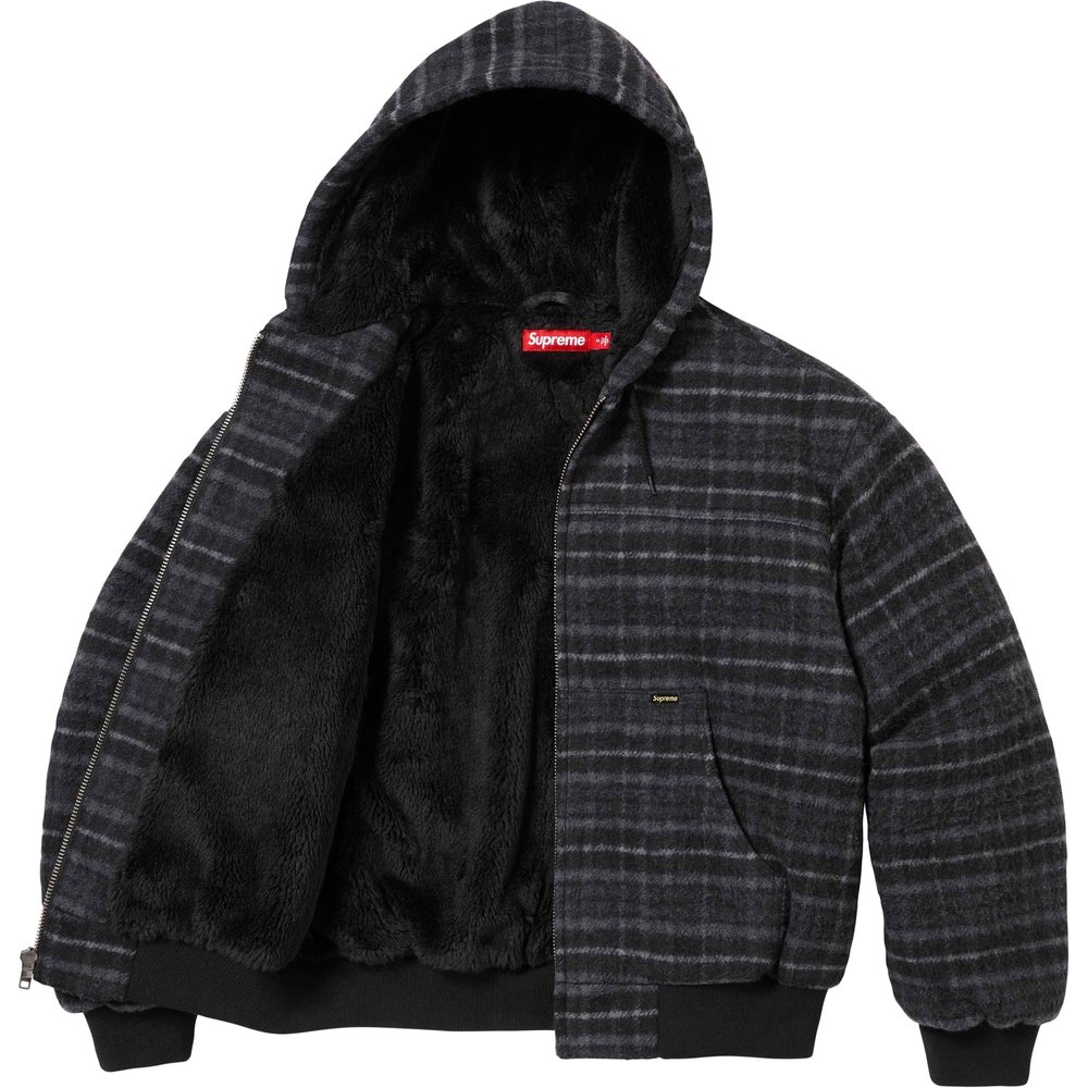 Details on Plaid Wool Hooded Work Jacket  from fall winter
                                                    2023 (Price is $238)