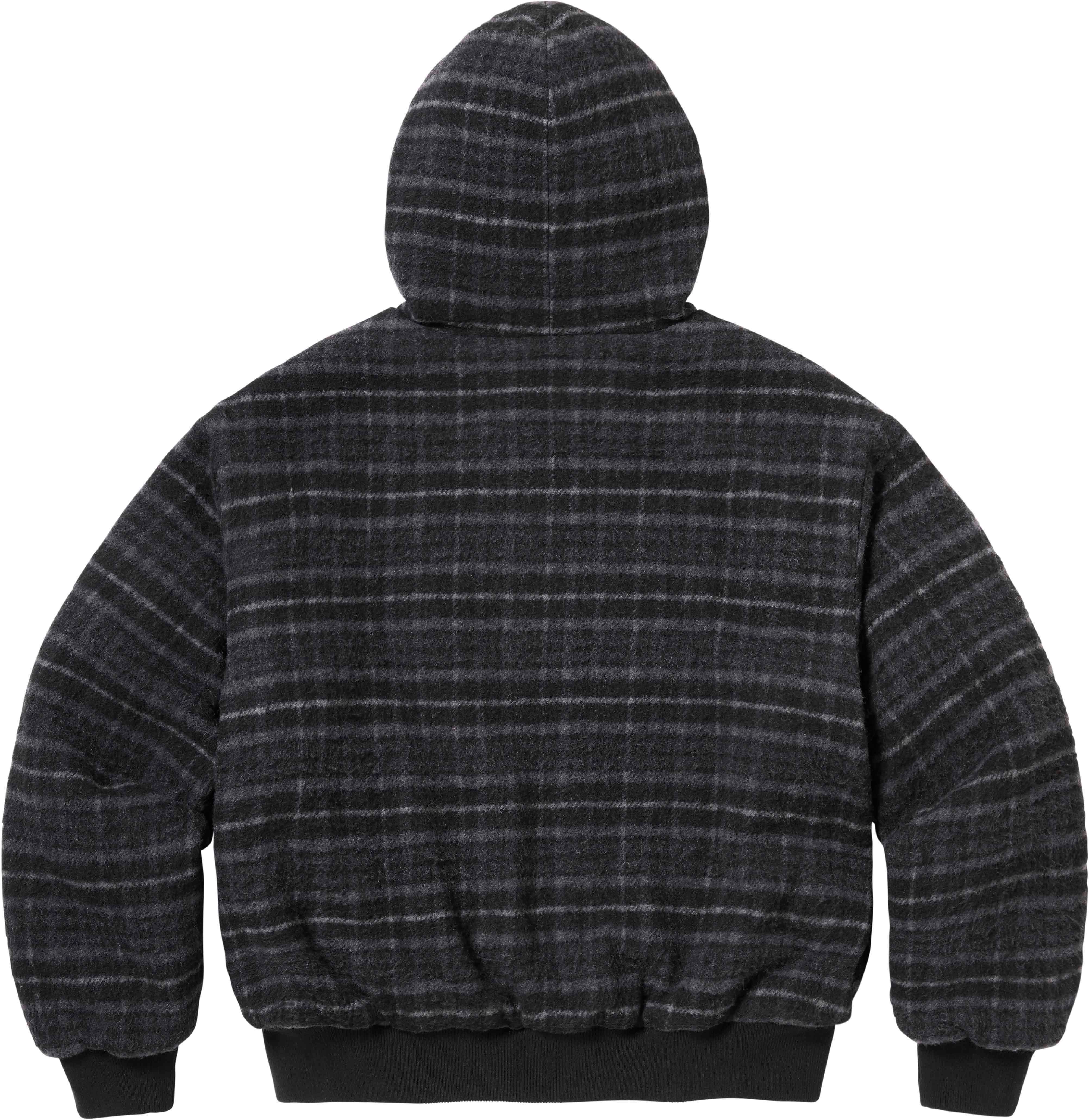 Supreme Plaid Wool Hooded Work Jacket  L