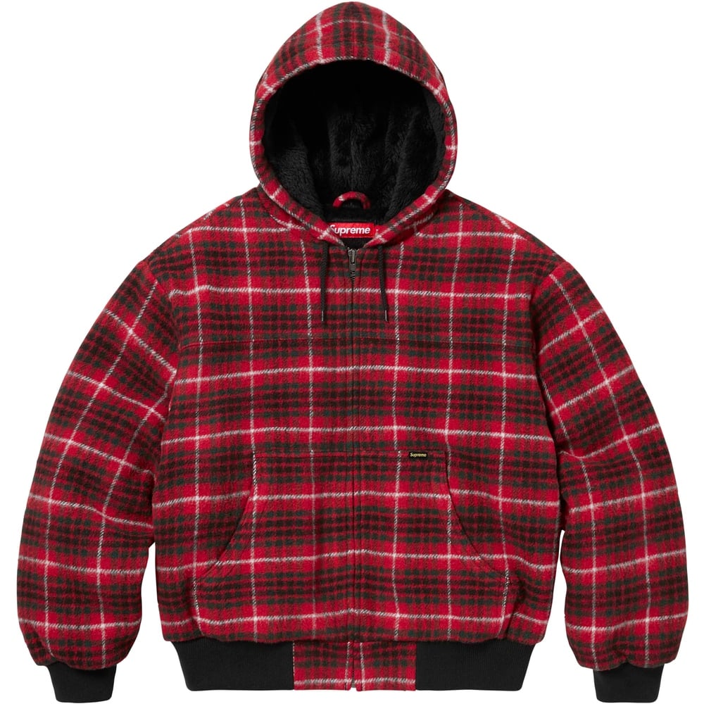 Details on Plaid Wool Hooded Work Jacket  from fall winter
                                                    2023 (Price is $238)