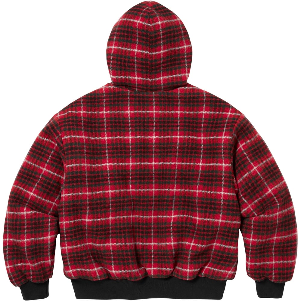 Supreme Plaid Wool Hooded Work Jacket (FW23) - $238