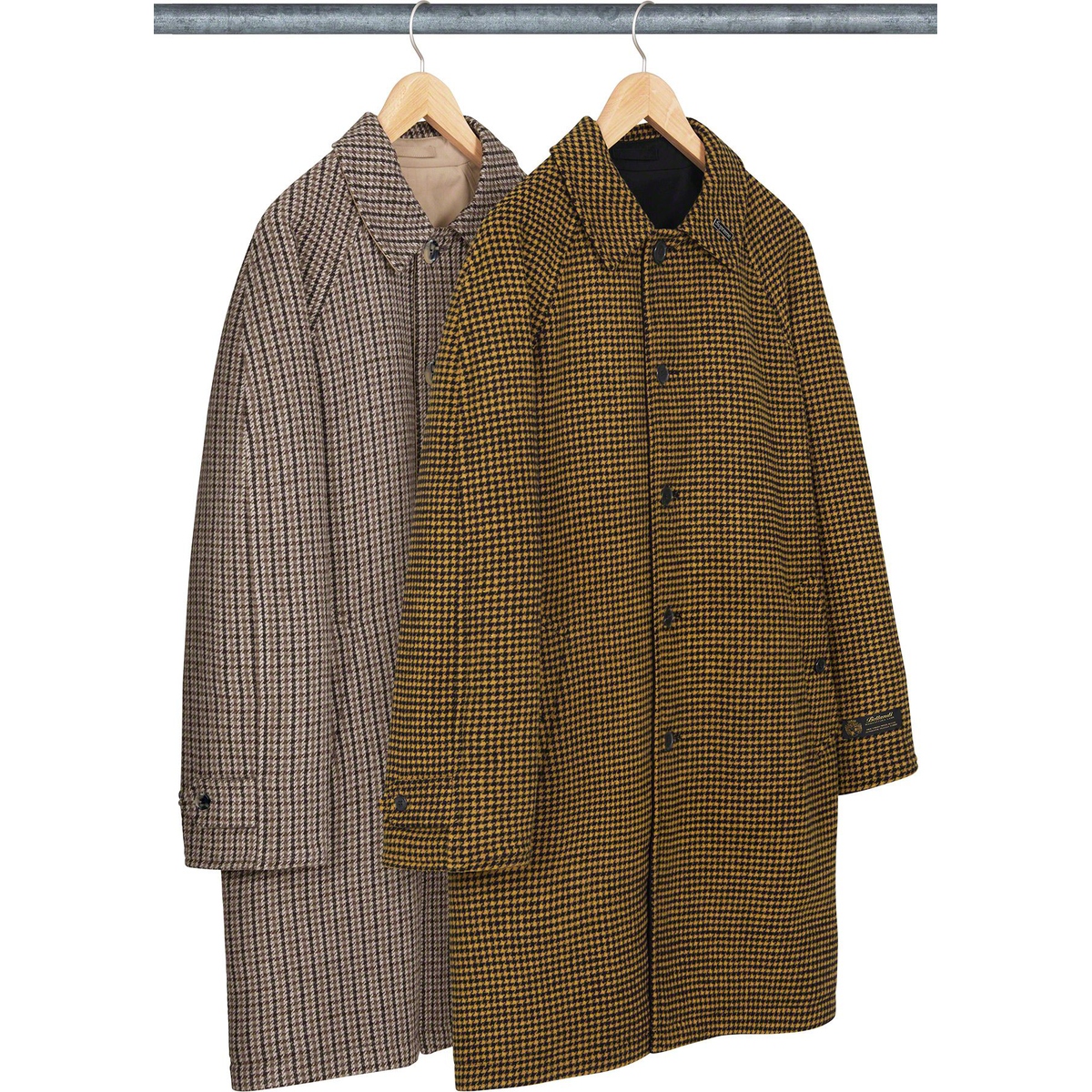 Details on Reversible Houndstooth Overcoat from fall winter 2023 (Price is $798)