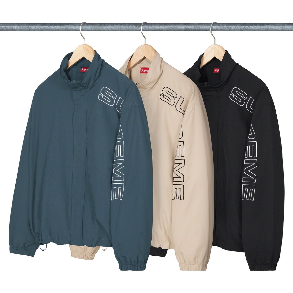 Supreme Spellout Embroidered Track Jacket for fall winter 23 season