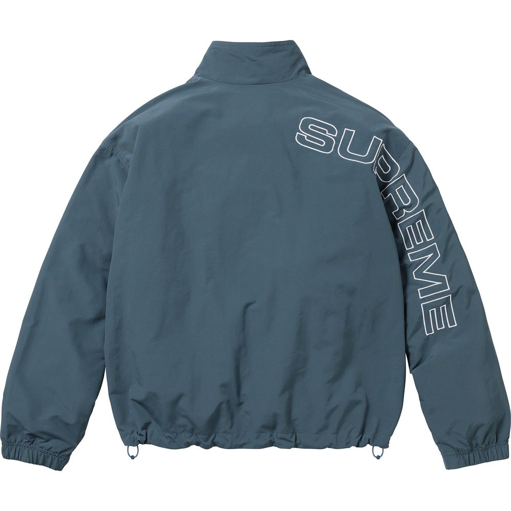 Details on Spellout Embroidered Track Jacket  from fall winter
                                                    2023 (Price is $168)