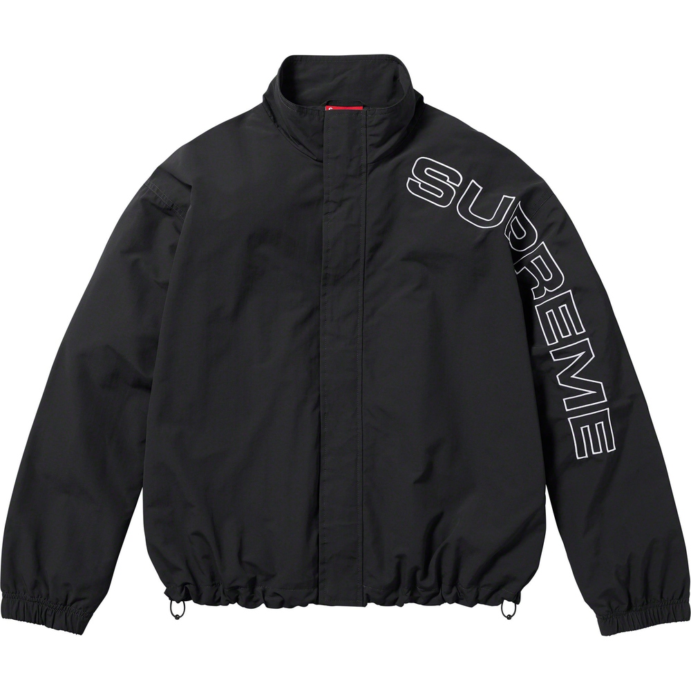 Details on Spellout Embroidered Track Jacket  from fall winter
                                                    2023 (Price is $168)