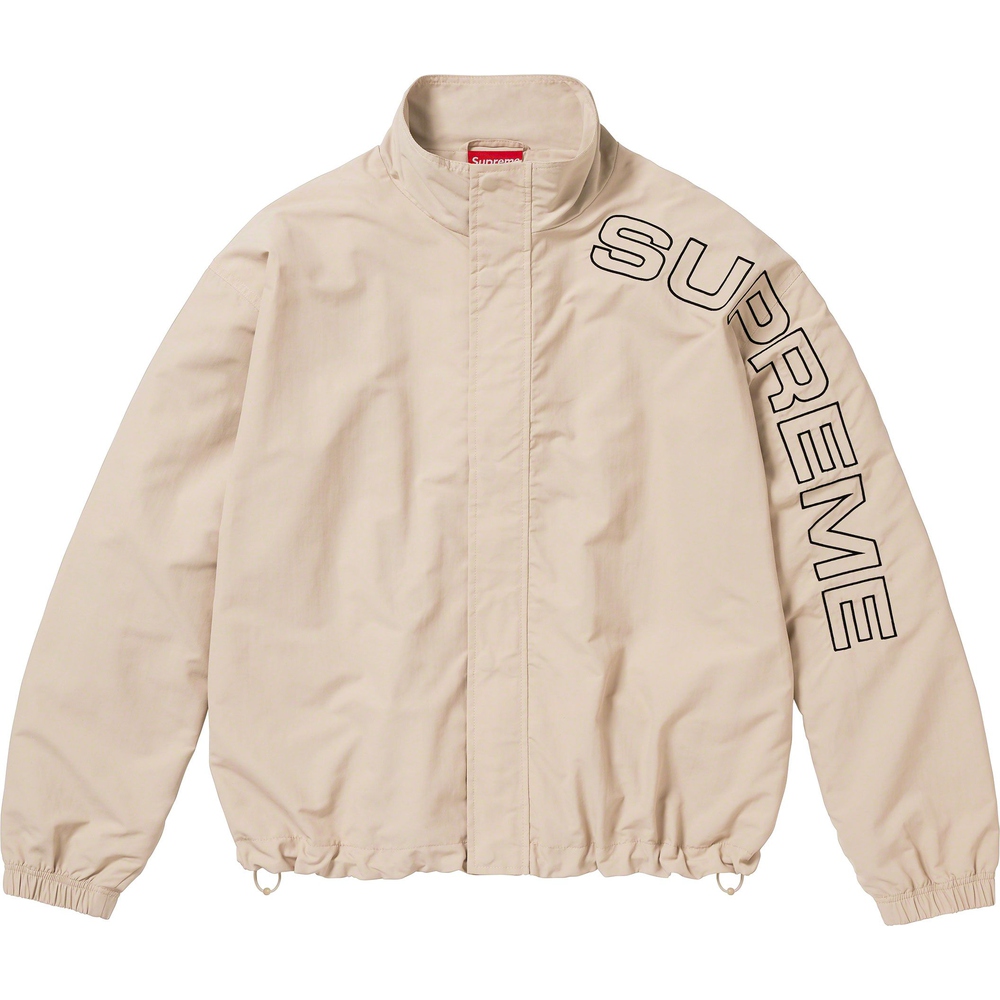 Details on Spellout Embroidered Track Jacket  from fall winter
                                                    2023 (Price is $168)