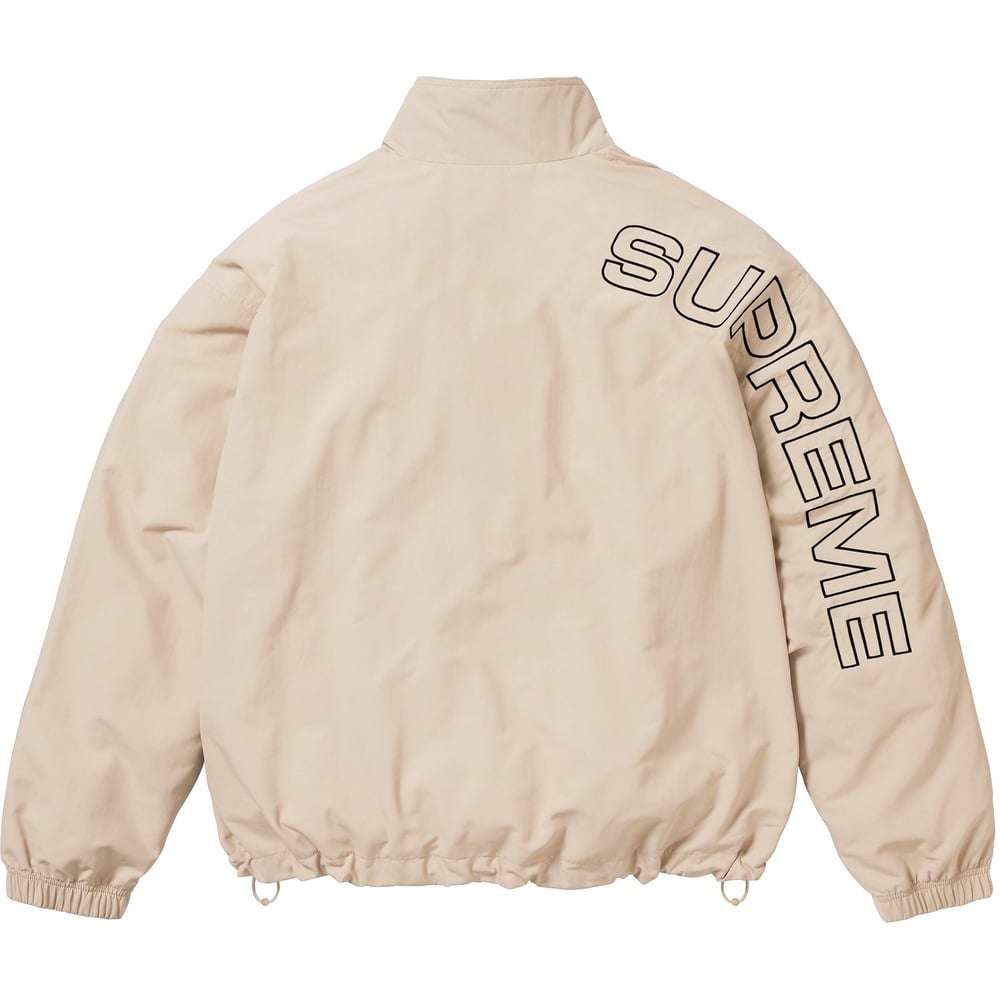 Details on Spellout Embroidered Track Jacket  from fall winter
                                                    2023 (Price is $168)