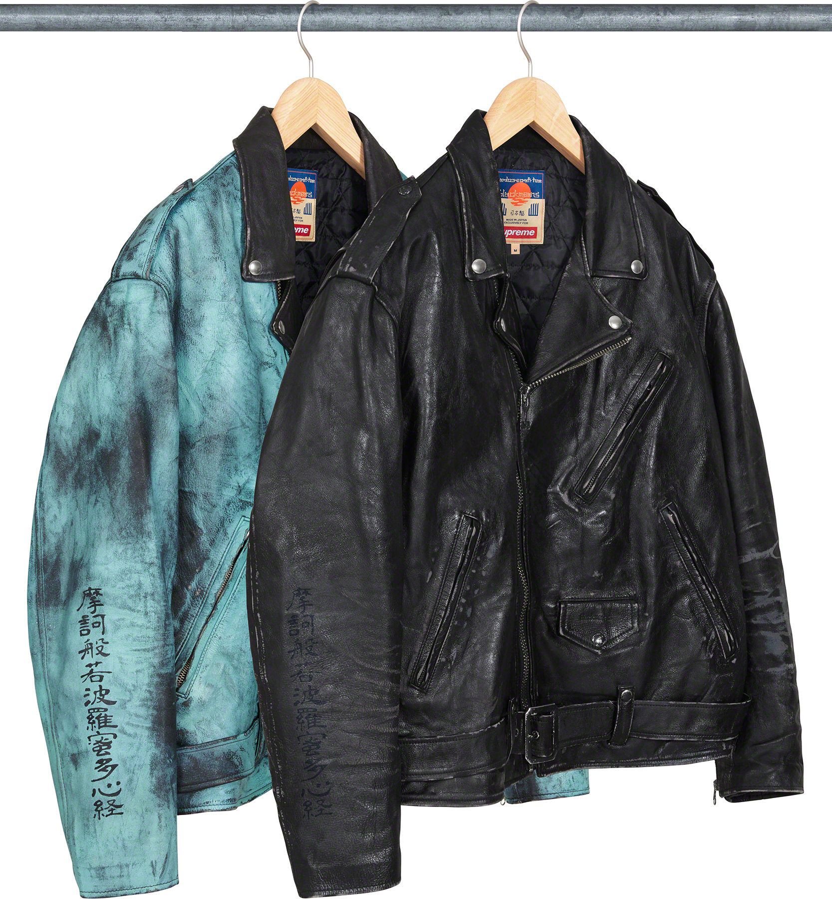 Blackmeans Painted Leather Motorcycle Jacket - fall winter 2023