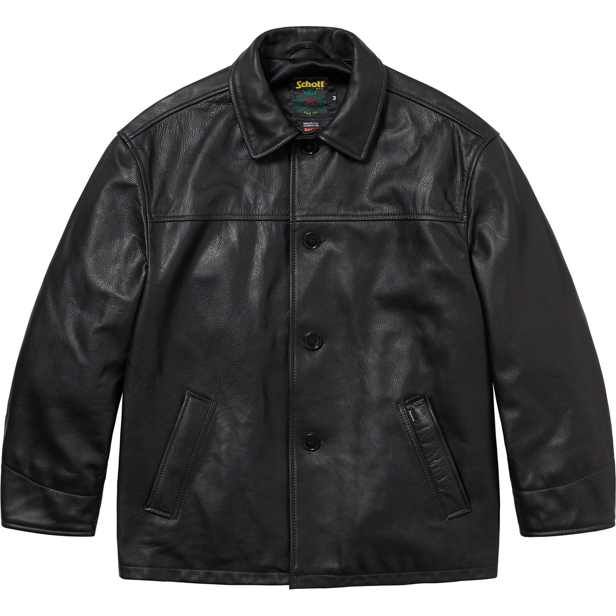 Supreme Supreme Schott Leather Car Coat releasing on Week 11 for fall winter 2023