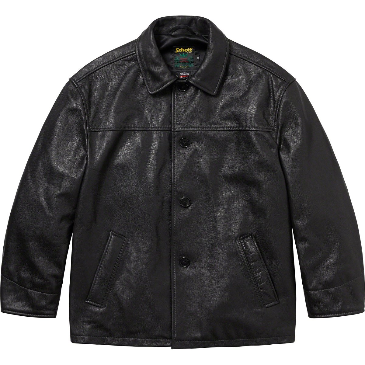 Supreme Supreme Schott Leather Car Coat for fall winter 23 season