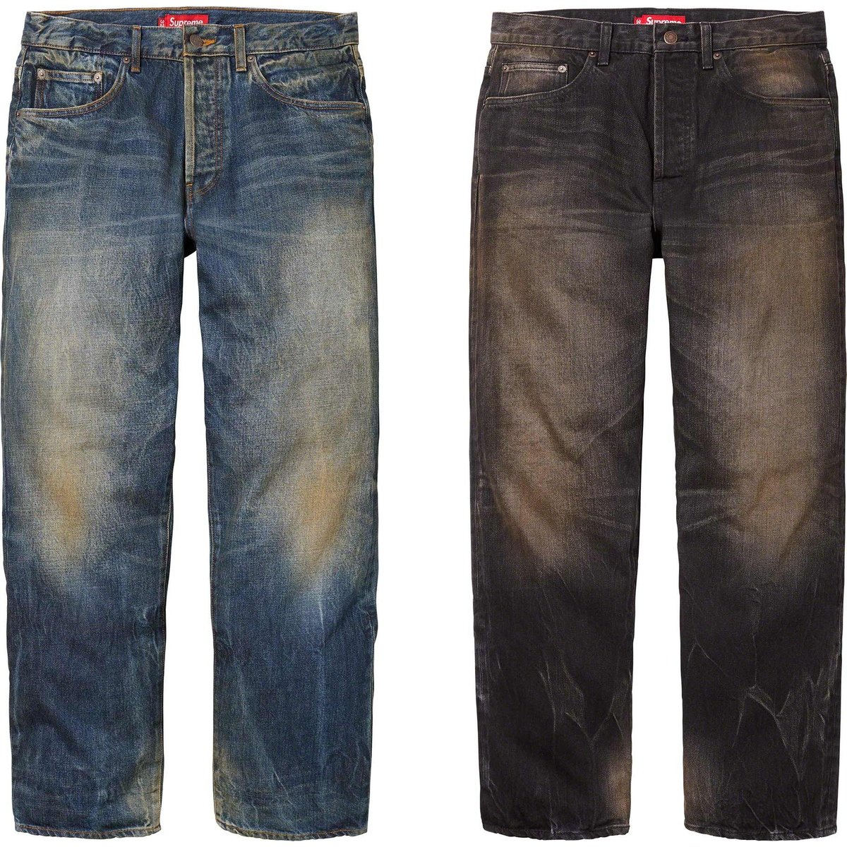 Supreme Distressed Loose Fit Selvedge Jean releasing on Week 11 for fall winter 2023