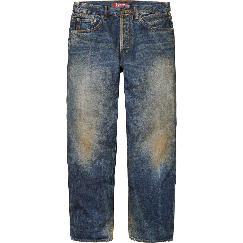 Details on Distressed Loose Fit Selvedge Jean  from fall winter
                                                    2023 (Price is $288)