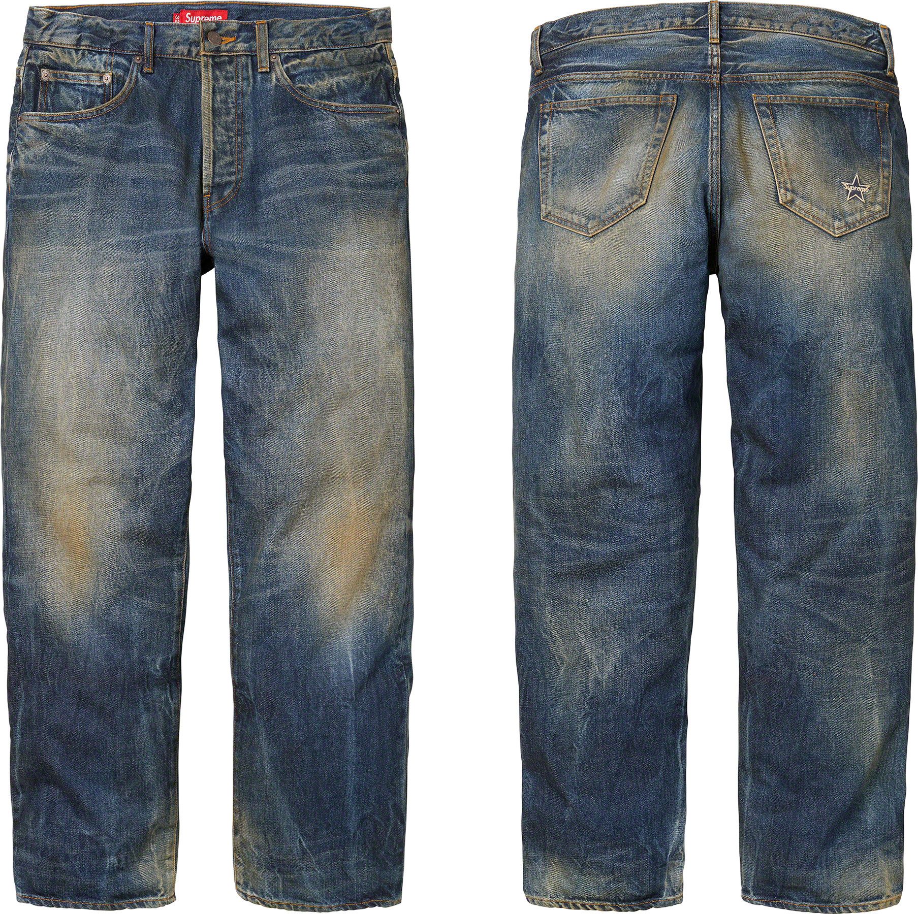 Distressed Loose Fit Selvedge Jean - fall winter 2023 - Supreme