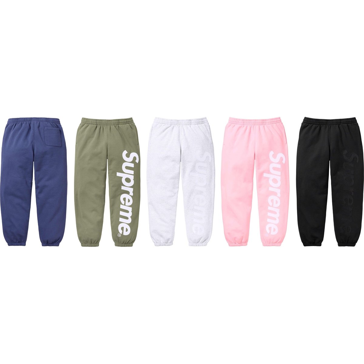 Supreme Satin Appliqué Sweatpant releasing on Week 8 for fall winter 2023