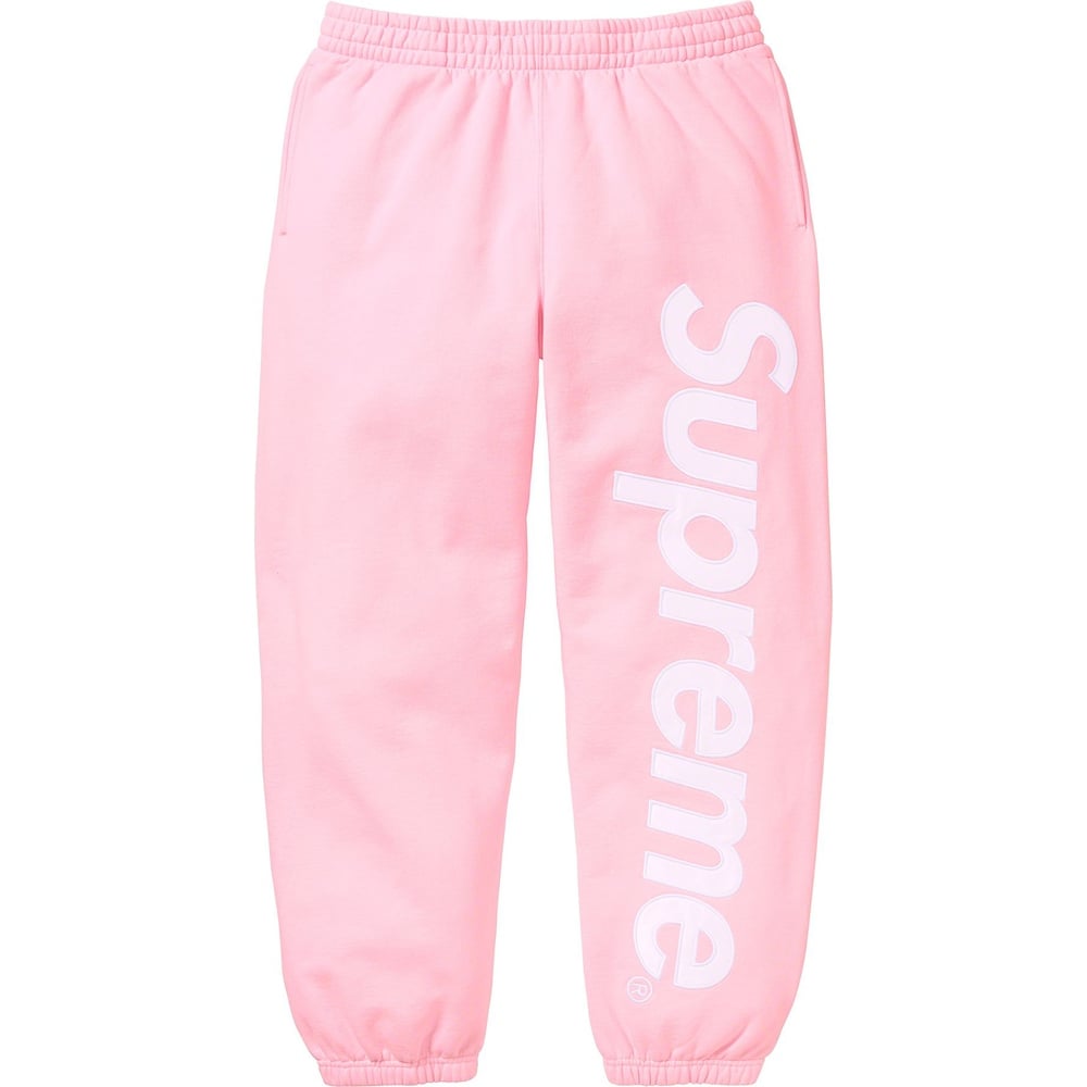 Details on Satin Appliqué Sweatpant  from fall winter
                                                    2023 (Price is $148)