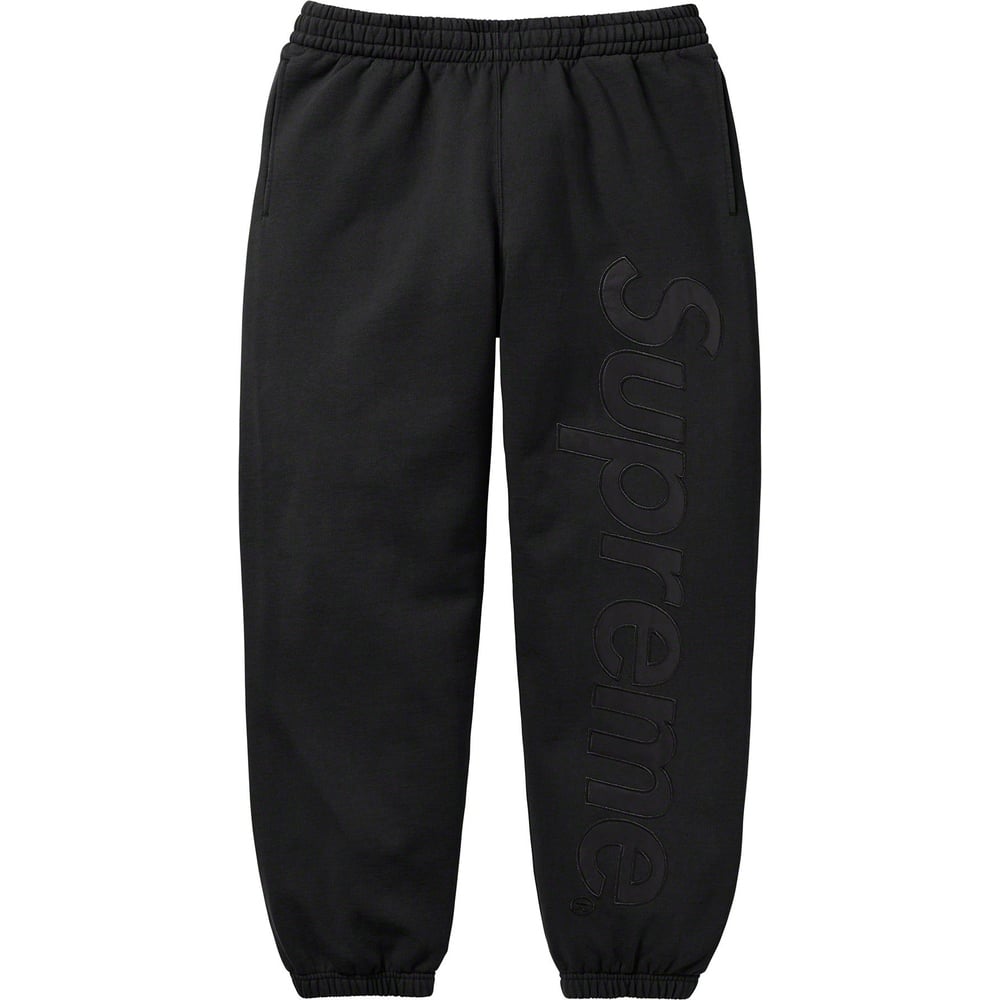 Supreme Satin Appliqué Sweatpant Black S-