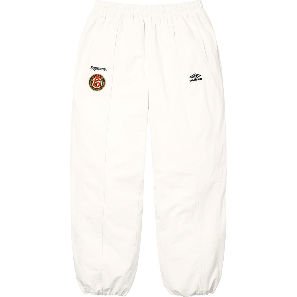 Details on Supreme Umbro Cotton Ripstop Track Pant  from fall winter
                                                    2023 (Price is $158)