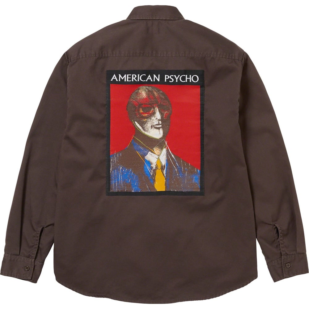 Details on American Psycho Work Shirt  from fall winter
                                                    2023 (Price is $148)