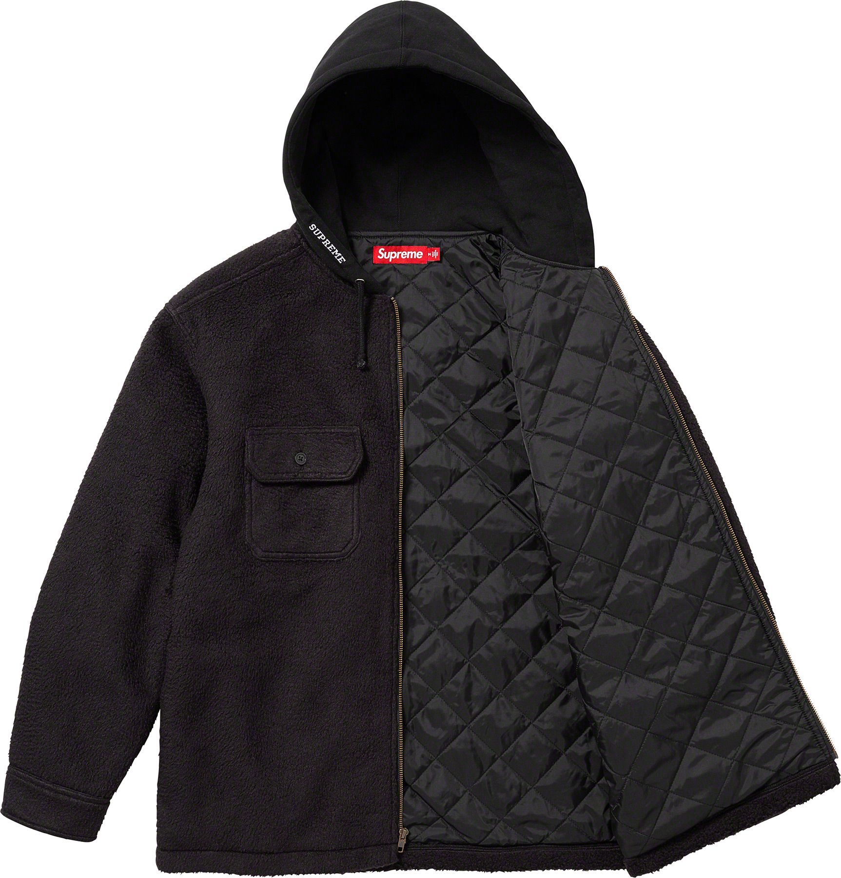 Fleece Zip Up Hooded Shirt - fall winter 2023 - Supreme