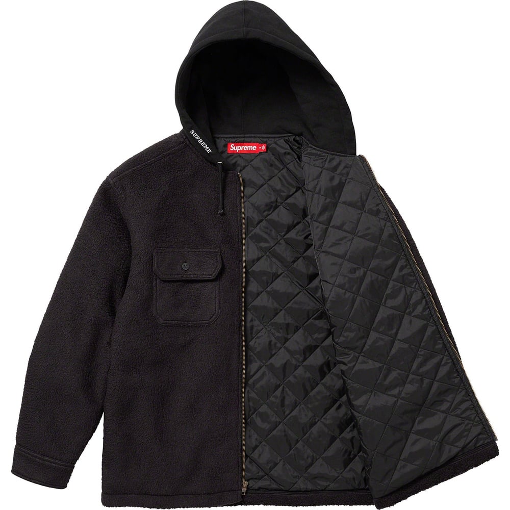 Supreme Fleece Zip Up Hooded Shirt (FW23) - $158
