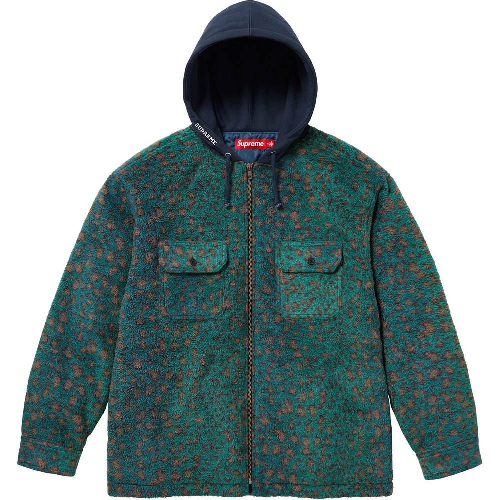 Supreme Fleece Zip Up Hooded Shirt (FW23) - $158