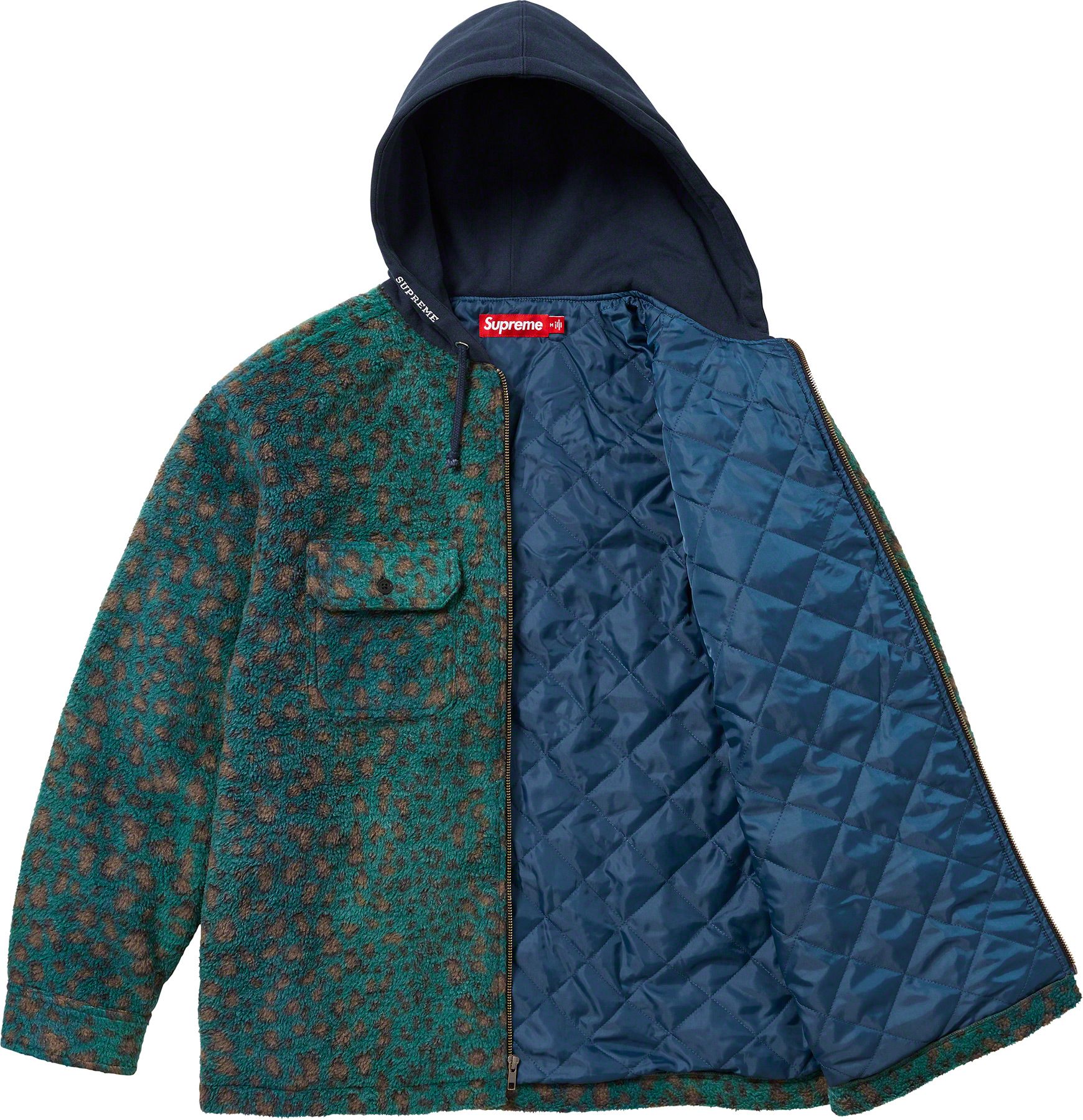 Fleece Zip Up Hooded Shirt - fall winter 2023 - Supreme