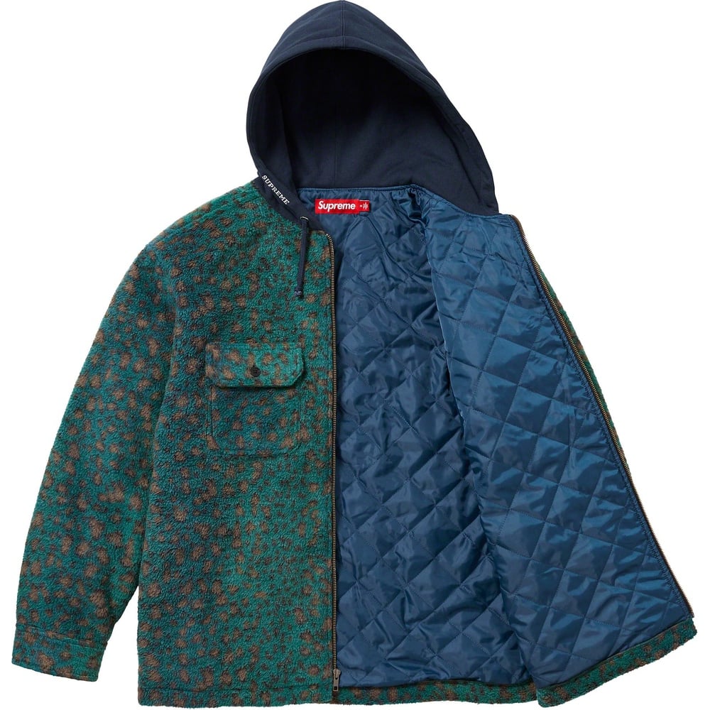 Supreme Fleece Zip Up Hooded Shirt (FW23) - $158