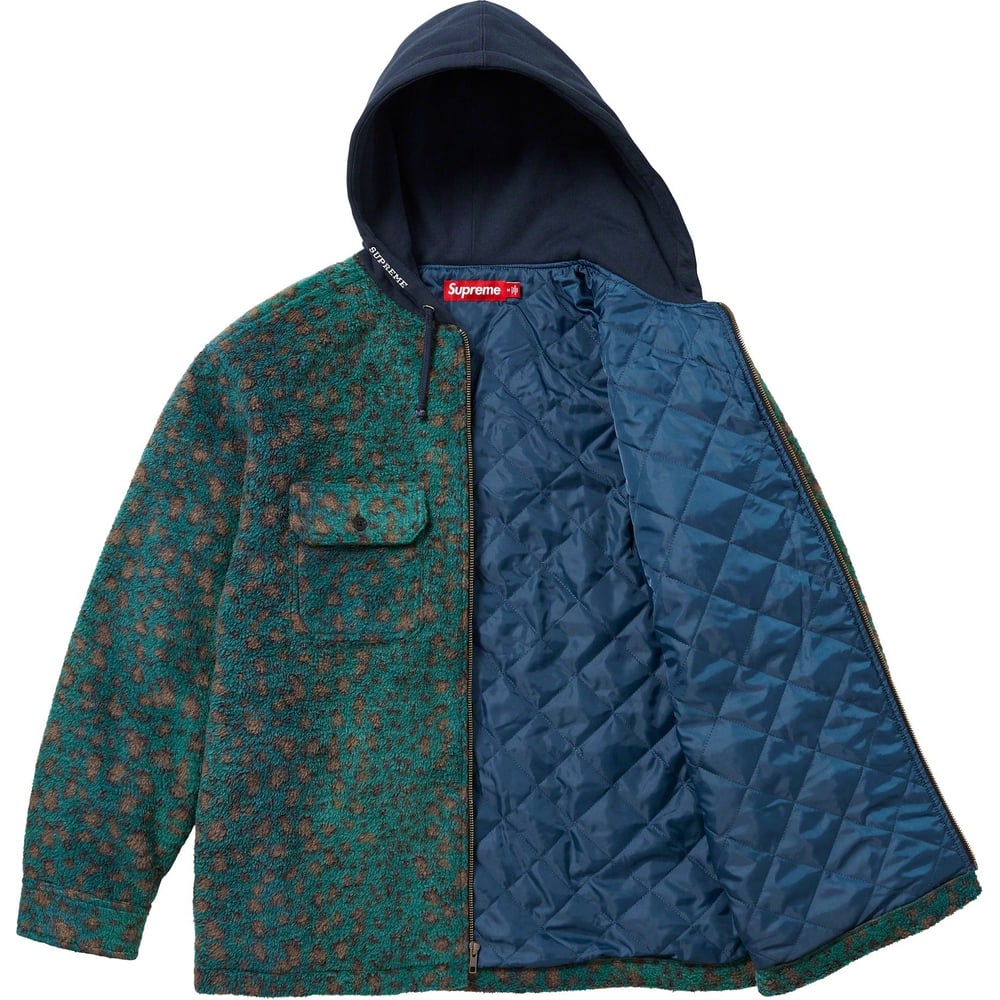 Details on Fleece Zip Up Hooded Shirt  from fall winter
                                                    2023 (Price is $158)