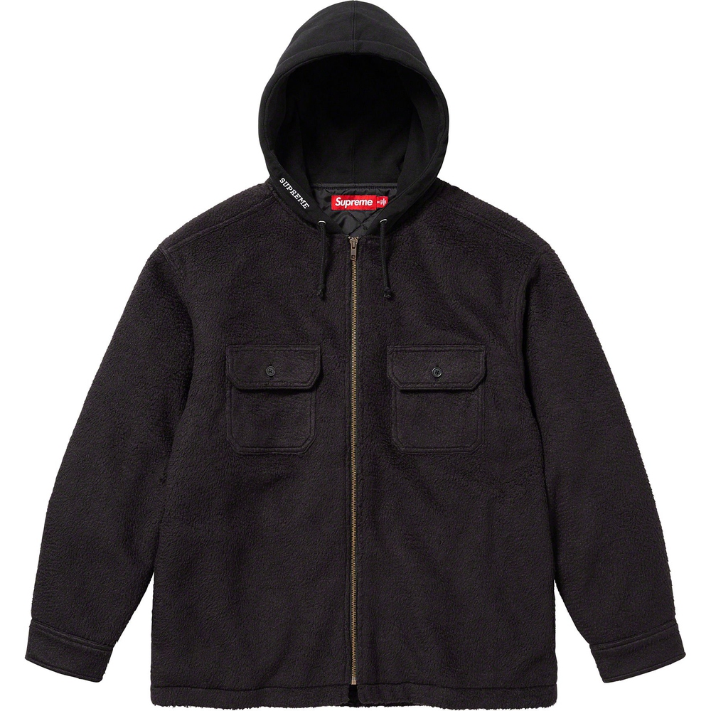 Supreme Fleece Zip Up Hooded Shirt (FW23) - $158