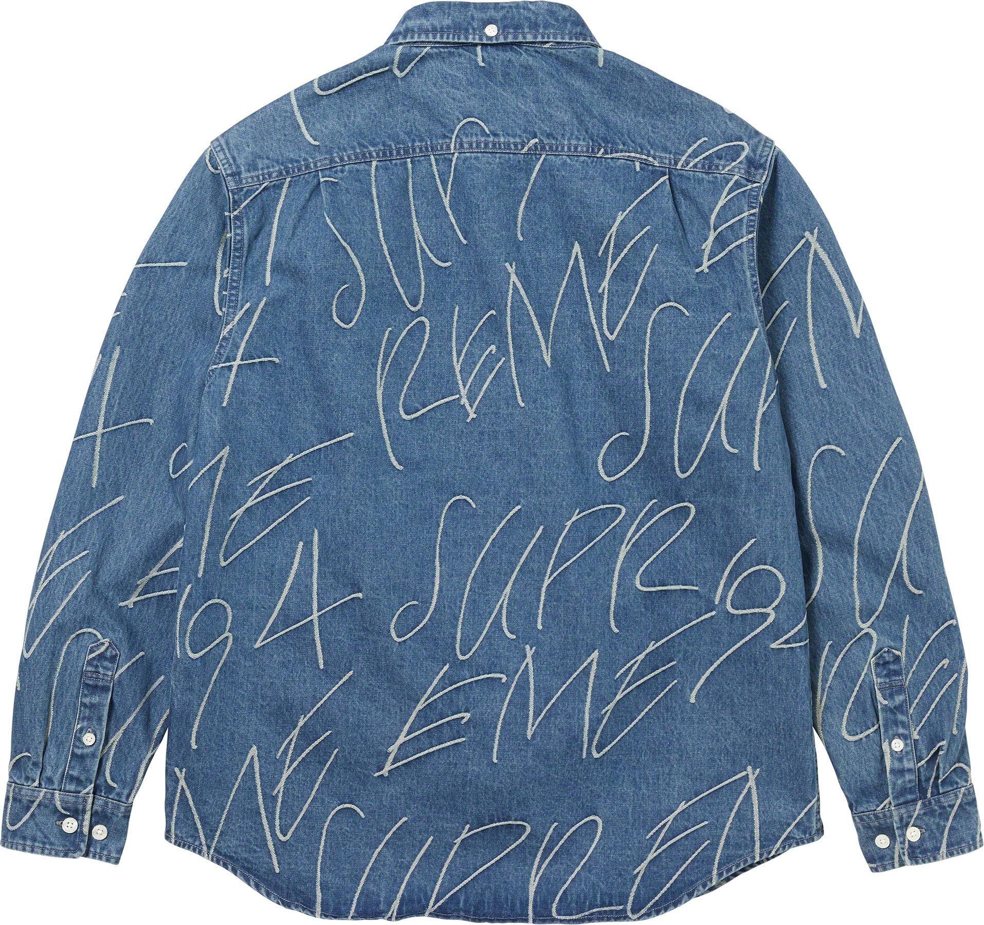 Supreme Handwriting Jacquard Denim Shirt