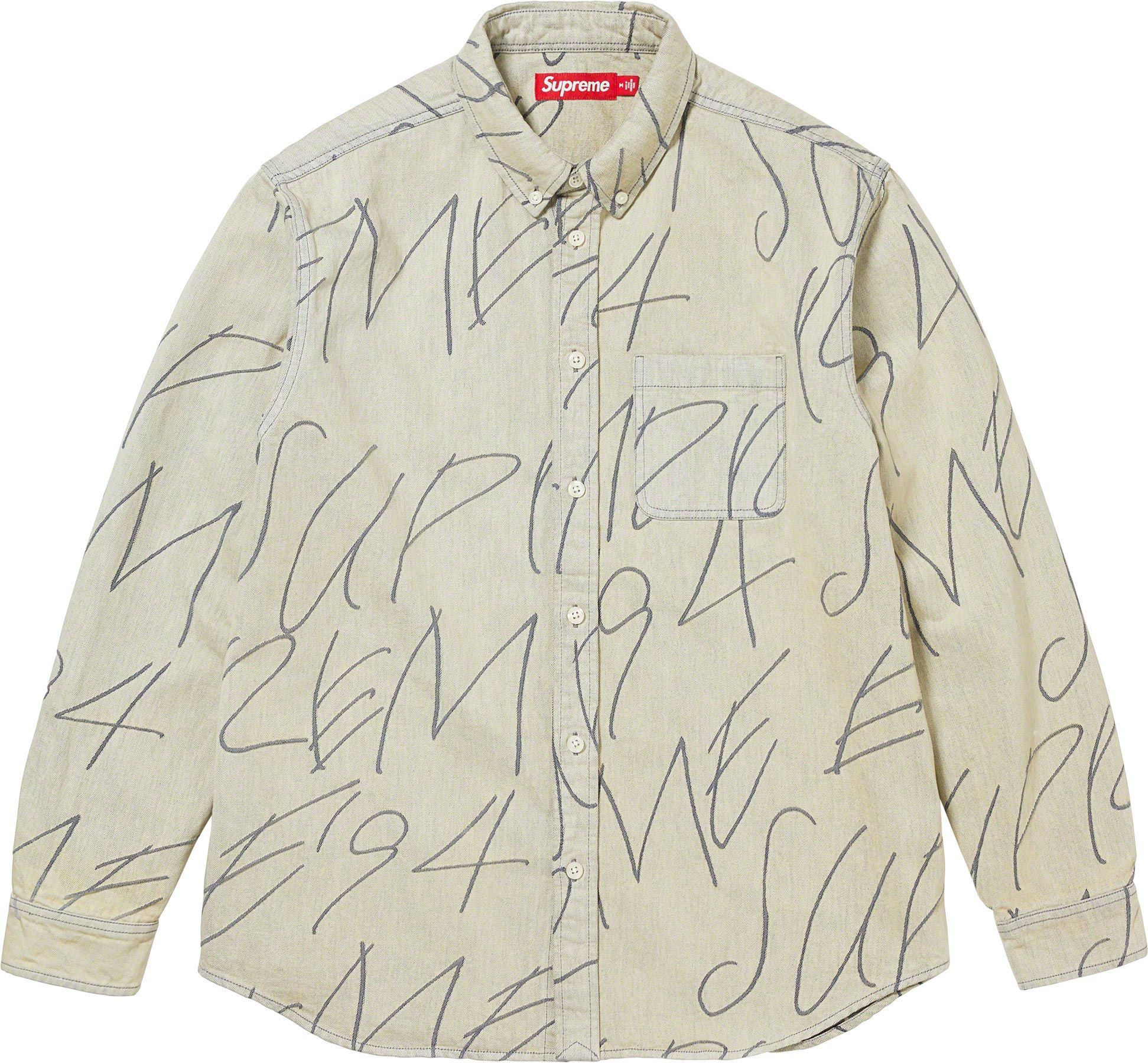 Supreme Handwriting Jacquard Denim Shirt-