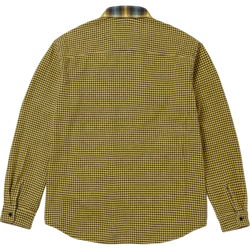 Details on Houndstooth Plaid Flannel Shirt  from fall winter
                                                    2023 (Price is $138)