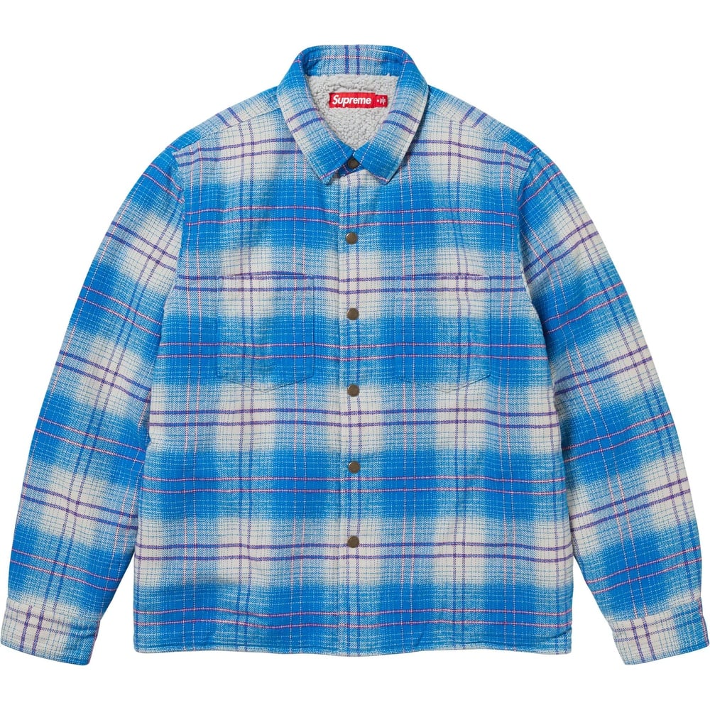 Details on Lined Flannel Snap Shirt  from fall winter
                                                    2023 (Price is $148)