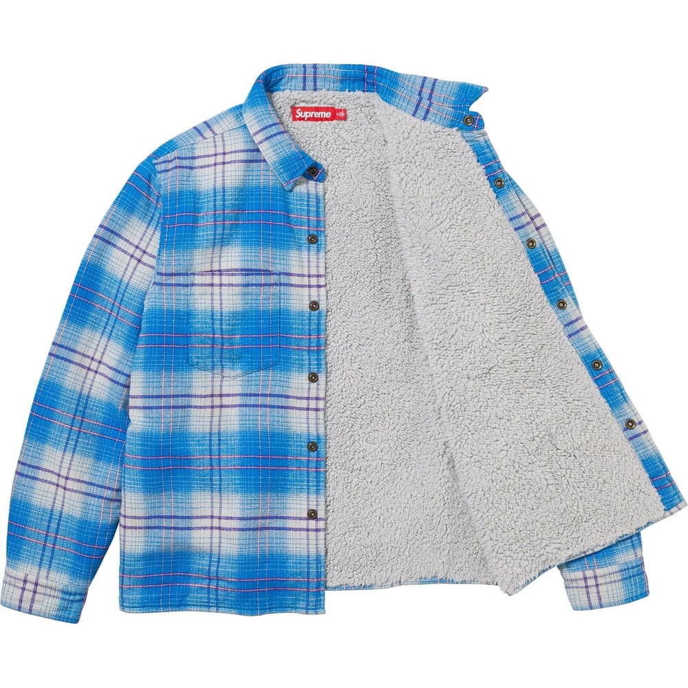 Details on Lined Flannel Snap Shirt  from fall winter
                                                    2023 (Price is $148)