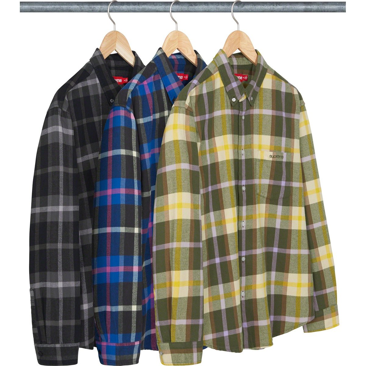 Supreme Plaid Flannel Shirt for fall winter 23 season