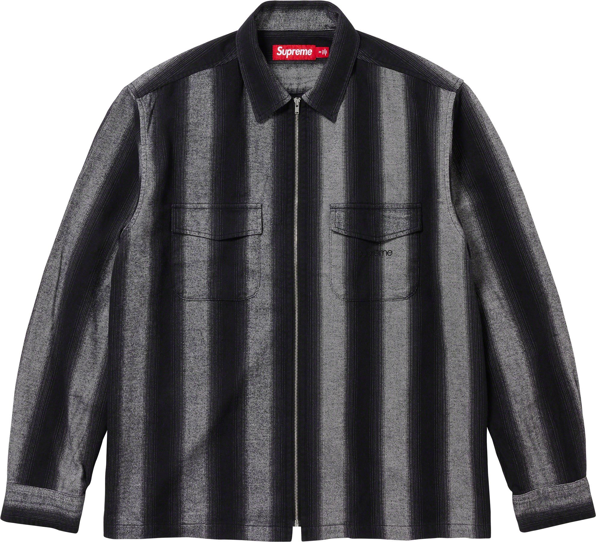 Stripe Flannel Zip Up Shirt - fall winter 2023 - Supreme