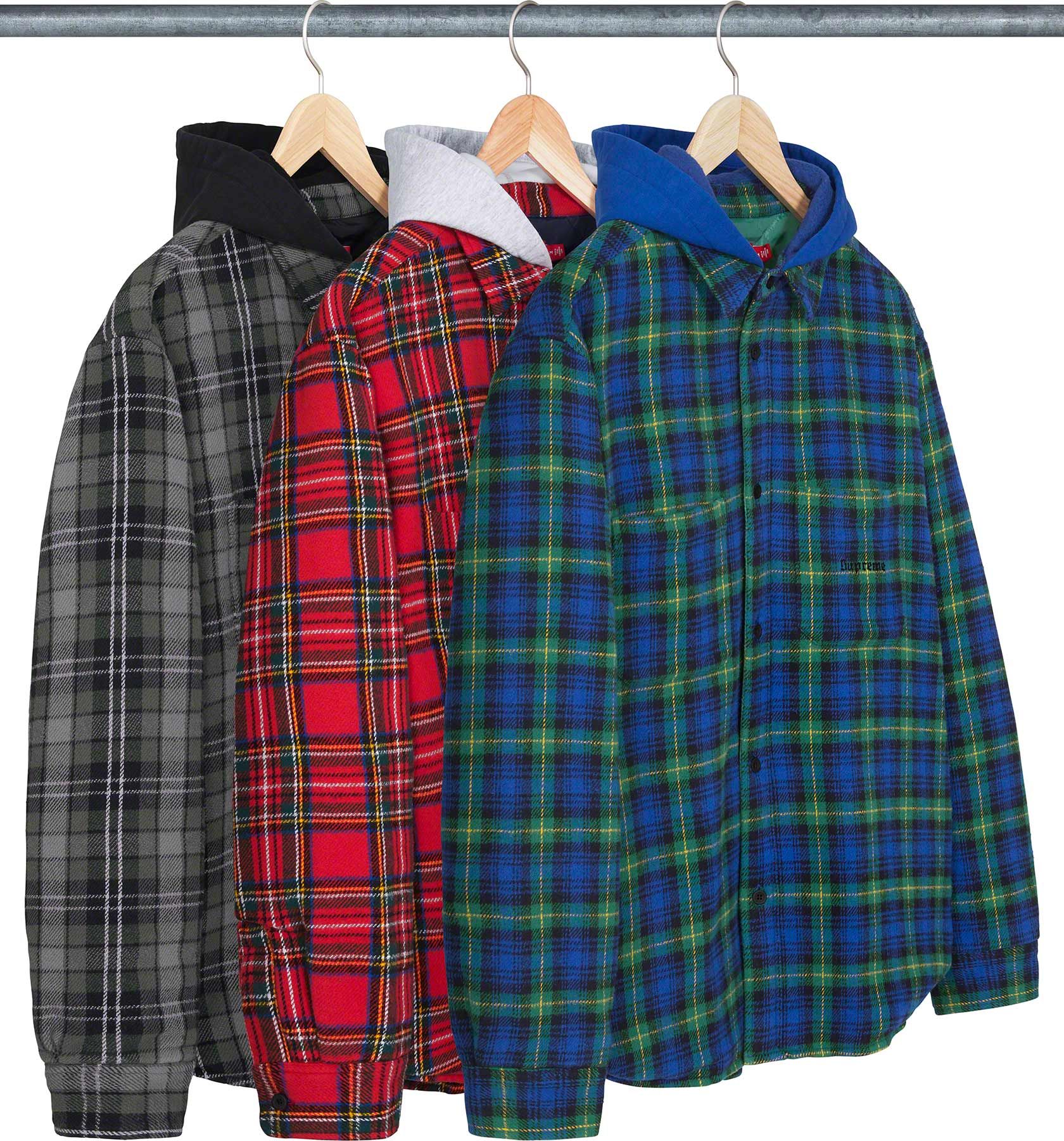 supreme tartan Flannel Hooded shirt