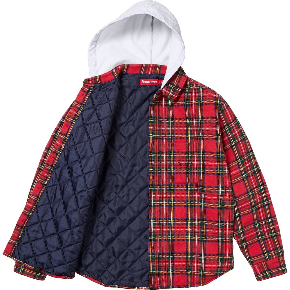 Details on Tartan Flannel Hooded Shirt  from fall winter
                                                    2023 (Price is $148)