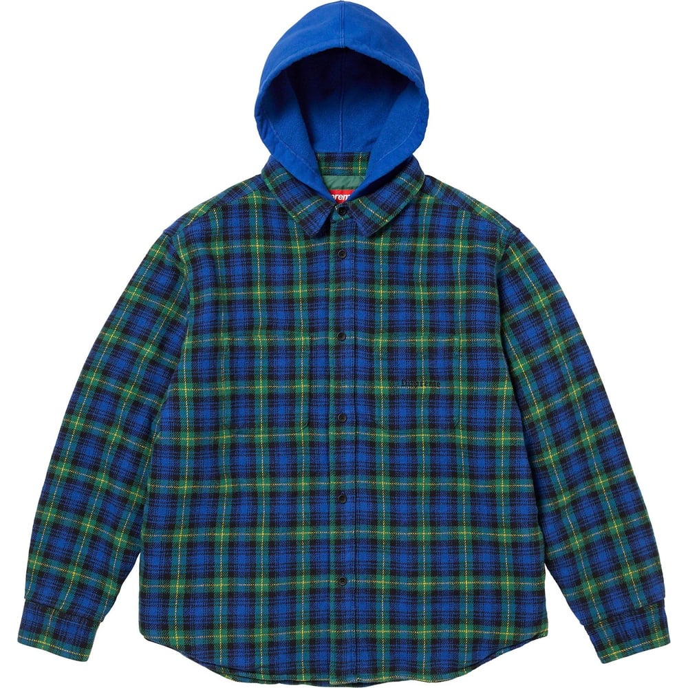 Details on Tartan Flannel Hooded Shirt  from fall winter
                                                    2023
