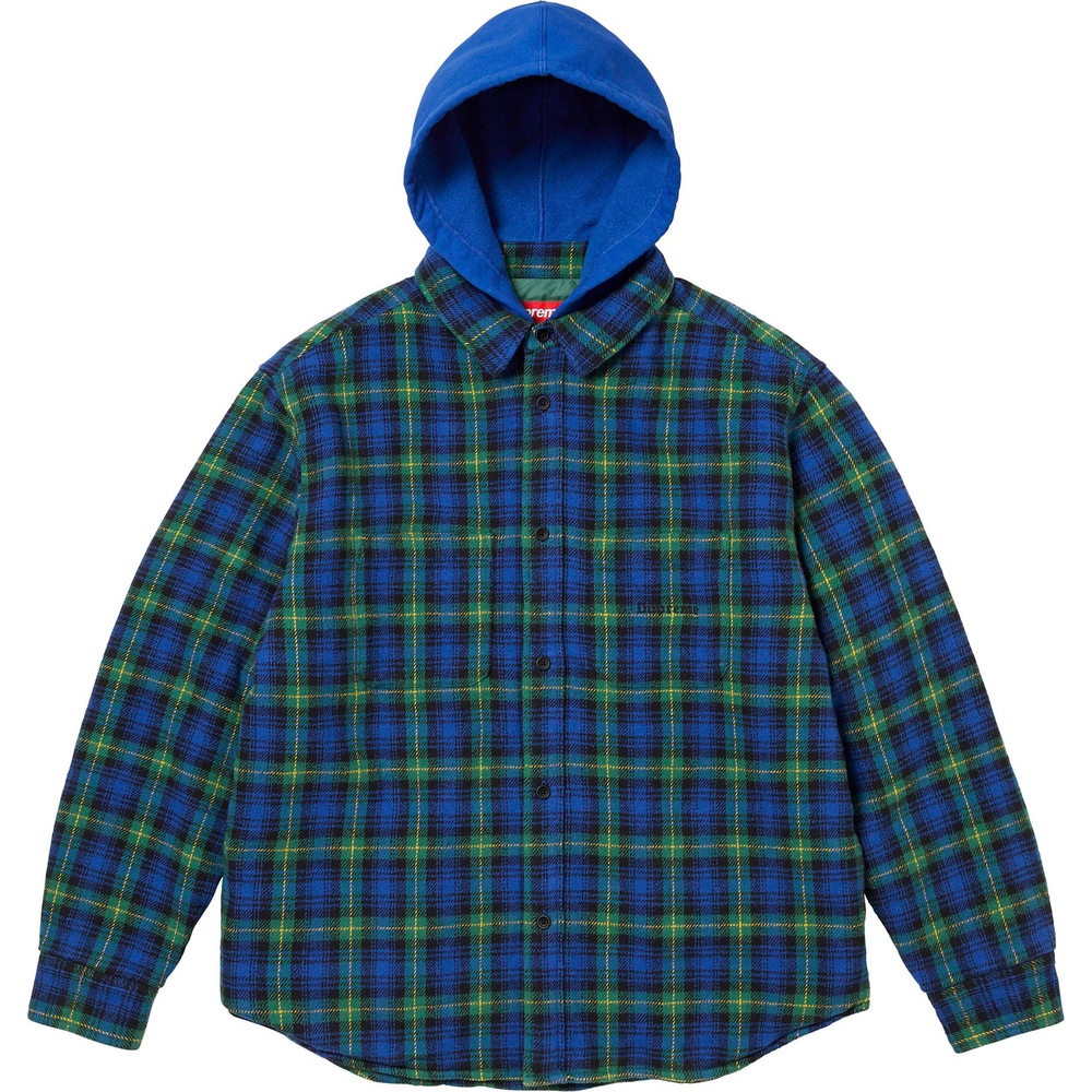 Details on Tartan Flannel Hooded Shirt  from fall winter
                                                    2023 (Price is $148)