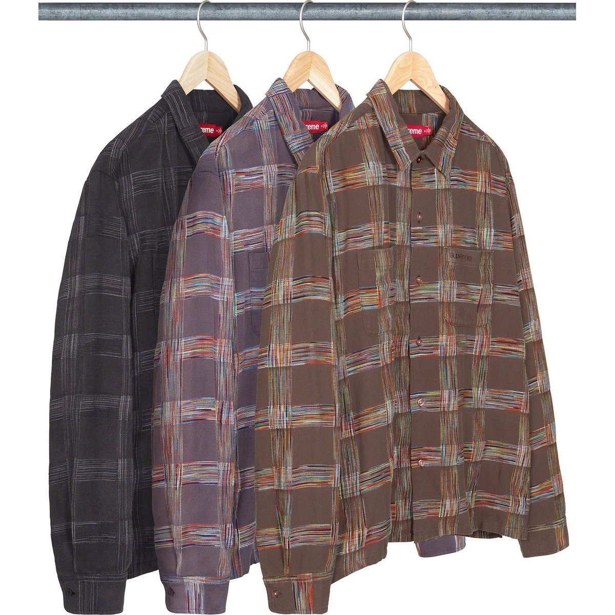 Supreme Woven Plaid Shirt for fall winter 23 season